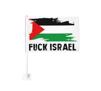 Drapeau de voiture « Fuck Israël, Libérez la Palestine, Sauvez Gaza », 30,5 x 45,7 cm, double face, pour bateau et moto.