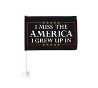 Drapeau de voiture « I Miss The America » dans lequel j'ai grandi, 12 x 18 pouces, drapeaux de voiture, drapeaux de fenêtre de voiture, décoration de fenêtre de voiture étanche, clip de fenêtre double