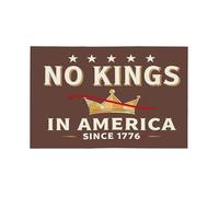 Drapeau de voiture « No Kings In America » 30,5 x 45,7 cm, contre le fascisme, pour protéger la démocratie, double face, décoration, sans mât