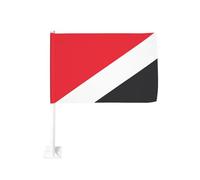 Drapeau de voiture Principauté Sealand avec clip pour fenêtre extérieure 30 x 45 cm Double face Décoration de voiture