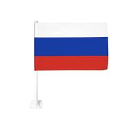 Drapeau de voiture russe 12x18 pouces, drapeaux de voiture, décoration de fenêtre de voiture, drapeaux de fenêtre de voiture imperméables, clip de fenêtre double face, drapeau de fenêtre résistant à l