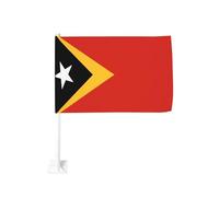 Drapeau de voiture Timor oriental Clip de fenêtre extérieure 30 x 45 cm Double face Décoration de voiture