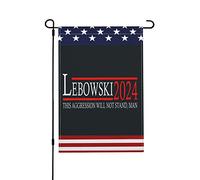 Drapeau de vote pour les élections politiques de Lebowski 2024 Votez pour Lebowski pour le drapeau de jardin 2024, panneau de jardin double face, drapeaux de jardin extérieurs pour la décoration