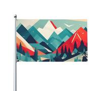 Drapeau de voyage décoratif sur une face de 0,9 x 1,5 m à accrocher sur la pelouse et les balcons extérieurs et intérieurs