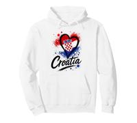 Drapeau de Voyage en Forme de cœur avec Inscription « I Love Croatia » Sweat à Capuche