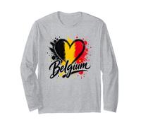 Drapeau de Voyage I Love Belgium - Motif cœur Souvenir Manche Longue