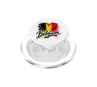 Drapeau de Voyage I Love Belgium - Motif cœur Souvenir PopSockets PopGrip pour MagSafe