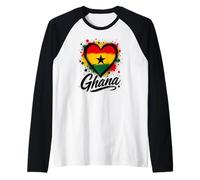 Drapeau de Voyage I Love Ghana - Motif touriste Manche Raglan