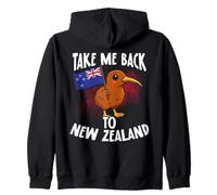 Drapeau de Voyage Take Me Back to New Zealand Kiwi Bird Sweat à Capuche
