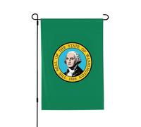Drapeau de Washington - Bannière de jardin en polyester double face - Décoration extérieure moderne - Cadeau idéal