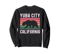 Drapeau de Yuba City, Californie, États-Unis, Vintage, Cali Bear, Northern 530 Sweatshirt