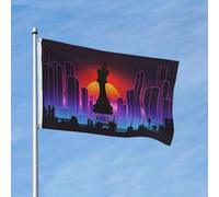 Drapeau d'échecs Cool King 90 x 150 cm, bannière double face de bienvenue, décoration murale pour chambre d'étudiant.