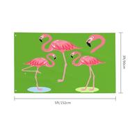 Drapeau décoratif à quatre flamants roses pour extérieur, utilisé pour les cours, jardins, maisons et terrasses