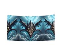 Drapeau décoratif à suspendre Motif dragon volant 177,8 x 88,9 cm