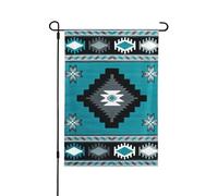 Drapeau Décoratif Amérindiens Du Sud-Ouest Retrona Et Ethnie Aztèque Suspendre Décoration De Jardin Double Face Bannière De Cour Pour Balcon D'Intérieur Maison 12X18 Inch
