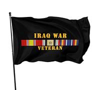 Drapeau Décoratif Ancien Combattant De La Guerre D'Irak (W Iraq Svc) Uv Fade Résistant Décoration De Jardin Suspendre Bannière Décorative Pour Patio Ferme Pelouse 3X5 Ft