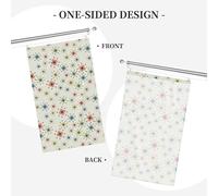 Drapeau décoratif Atomic avec motif étoilé pour toutes les saisons - Impression simple face - Intérieur ou extérieur - Transparent