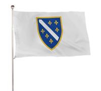 Drapeau décoratif Bosniaques Bannière pour Ferme 3x5 FT | UV Fade RéSistant Drapeau décoratif de Jardin Double Face Bannière de Cour pour Porche Pelouse