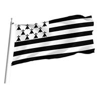 Drapeau décoratif Bretagne province française Bannière pour Vacances 3x5 FT | Imperméable Drapeau de Jardin Double Face Bannière de Cour pour Intérieur Maison