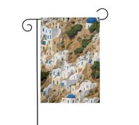 Drapeau décoratif de jardin - 30 x 45 cm - Double face - Pour extérieur, vacances, ferme, décoration d'intérieur (impression architecture grecque)
