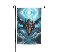 Drapeau décoratif de jardin Dragon volant 30,5 x 45,7 cm, 100 % fibre de polyester, tissu épais, universel pour toutes les saisons
