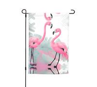 Drapeau décoratif de jardin flamant rose 30,5 x 45,7 cm, anti-plis et anti-décoloration, convient pour jardin, jardin, pelouse, balcon