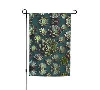 Drapeau décoratif de jardin imprimé de nombreuses plantes succulentes 30,5 x 45,7 cm - Drapeau de cour pour terrasse, balcon, jardin, pelouse