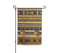 Drapeau décoratif de jardin imprimé fresques pharaoniques égyptiennes 30,5 x 45,7 cm - Drapeau de cour pour terrasse, balcon, jardin, pelouse