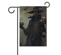 Drapeau Décoratif De Jardin Le Médecin De La Peste Suspendre Drapeau Imperméable Bannière Pour Extérieure Vacances Balcon 12X18 Inch