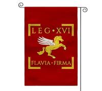 Drapeau Décoratif De Jardin Légion Romaine Legio Xvi Flavia Firma Suspendre Drapeau Imperméable Bannière Pour Maison Bureaux Porche 12X18 Inch
