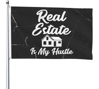 Drapeau Décoratif De Jardin L'Immobilier, C'Est Mon Truc ! Cadeau Humoristique Pour Agent Immobilier (Recto-Verso) Amusant Bannière Suspendre Drapeau Pour D'Intérieur Vacances Balcon 3X5 Ft