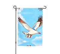 Drapeau décoratif de jardin motif mouettes volantes 30,5 x 45,7 cm, anti-plis et anti-décoloration, convient pour jardin, jardin, pelouse, balcon