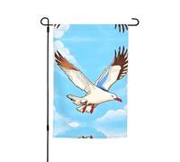 Drapeau décoratif de jardin Mouettes volantes 30,5 x 45,7 cm, 100 % fibre de polyester, tissu épais, universel pour toutes les saisons