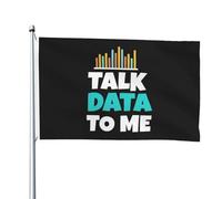 Drapeau Décoratif De Jardin Parlez-Moi De Vos Données Uv Fade Résistant Drapeaux De Jardin Imperméable Bannière Décorative Pour Vacances D'Intérieur Bureaux 3X5 Ft
