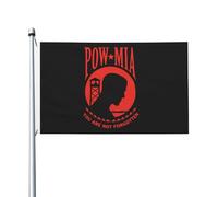 Drapeau décoratif de Jardin Pow Mia tu n'es pas oublié. Bannière de Cour | Porche 3x5 FT Imperméable Drapeau décoratif Durable Bannière pour Bureaux Pelouse