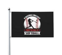 Drapeau Décoratif De Jardin Si Le Baseball Était Facile, On L'Appellerait Softball. Uv Fade Résistant Drapeau De Jardin Suspendre Bannière Décorative Pour Maison Ferme Fête 3X5 Ft