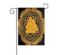 Drapeau décoratif de jardin, symbole de la mythologie païenne nordique viking d'Odin, pour patio extérieur, pour une ambiance de fête (30,5 x 45,7 cm)