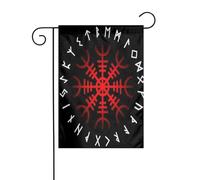 Drapeau décoratif de jardin, symbole païen de la mythologie nordique des Vikings, pour patio extérieur, ambiance de fête (30,5 x 45,7 cm)