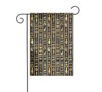 Drapeau décoratif de jardin, symboles culturels vintage des pyramides égyptiennes antiques, pour patio extérieur, ambiance de fête (30,5 x 45,7 cm)