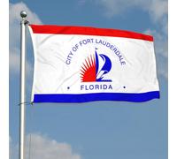 Drapeau Décoratif De Jardin Ville De Fort Lauderdale Durable Bannière Imperméable Décoration De Drapeau Pour Vacances Patio Fête 3X5 Ft