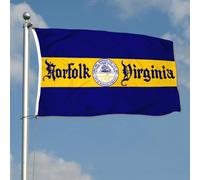 Drapeau Décoratif De Jardin Ville De Norfolk Suspendre Bannière Amusant Drapeaux Décoratif Pour Balcon Maison Porche 3X5 Ft