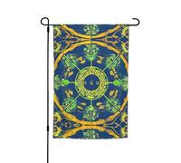 Drapeau décoratif de jardin Yin Yang Totem imprimé 30,5 x 45,7 cm - Drapeau de cour pour terrasse, balcon, jardin, pelouse