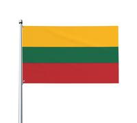 Drapeau décoratif de la Lituanie sur un seul côté de 0,9 x 1,5 m à suspendre sur la pelouse et les balcons extérieurs et intérieurs
