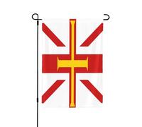 Drapeau décoratif des îles Guernesey double face - Bannière de jardin, parfaite pour la décoration extérieure et intérieure, disponible en deux tailles