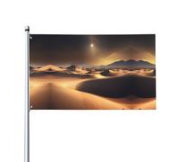 Drapeau décoratif d'extérieur du désert du Sahara (0,9 x 1,5 m), durable et résistant à la lumière, drapeau de mariage, cour en plein air, anniversaire de mariage