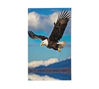 Drapeau décoratif d'extérieur imprimé aigle volant pour toutes les saisons Motif unilatéral