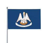 Drapeau décoratif d'extérieur imprimé de l'État de Louisiane pour décorations de fête intérieures ou extérieures - 3 x 5 pieds