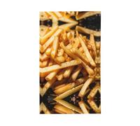 Drapeau décoratif d'extérieur imprimé Fast Food - Toutes saisons - Motif simple face - Pour cour, porche, terrasse