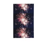Drapeau décoratif d'extérieur imprimé feu d'artifice explosion toutes saisons motif simple face cour, porche, terrasse