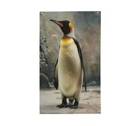 Drapeau décoratif d'extérieur imprimé pingouin pour toutes les saisons, motif simple face, cour, porche, terrasse